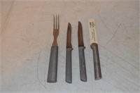 Lot of 4 RADA Knives & Serving Fork