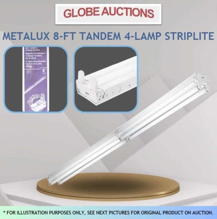 METALUX 8-FT TANDEM 4-LAMP STRIPLITE