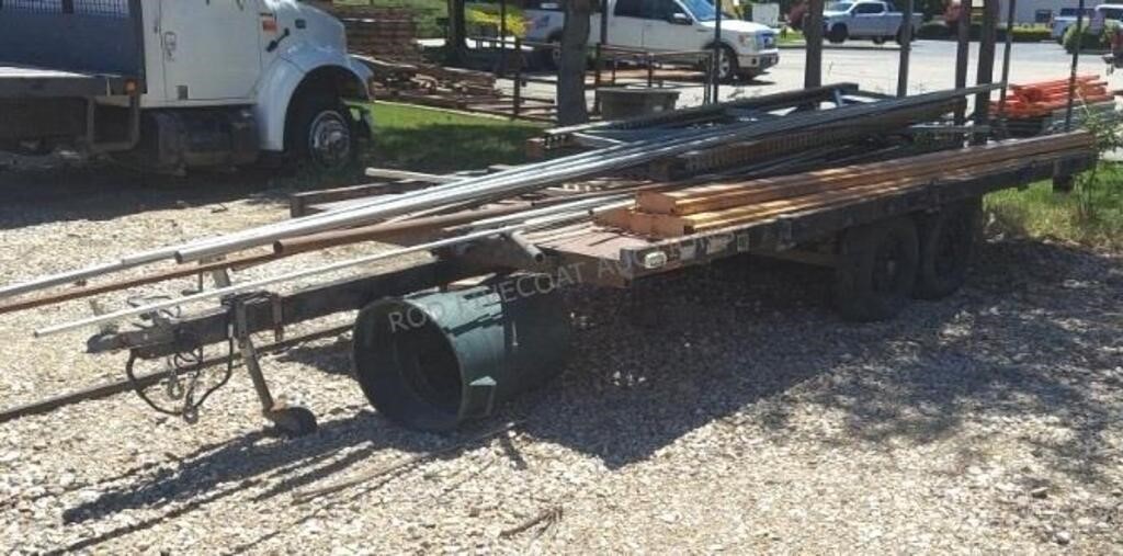 15' Flatbed Trailer w/ Contents