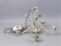 Vintage Metal Floral Chandelier