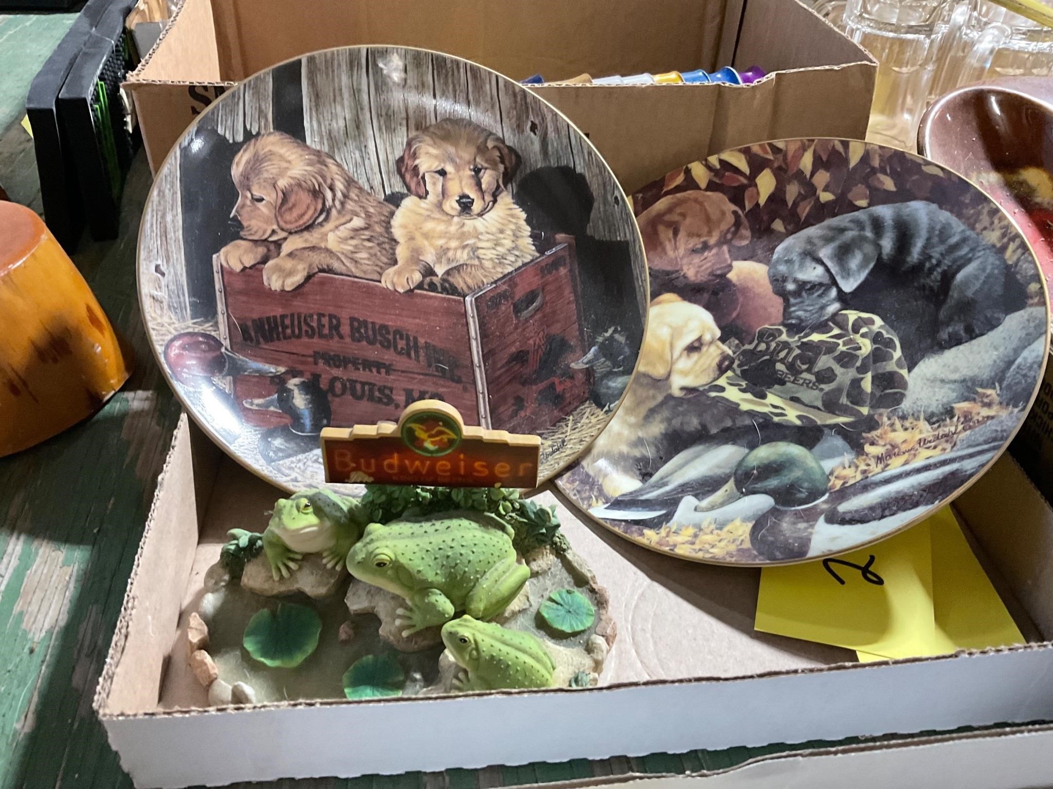 Budweiser frogs plates collectible Breweriana