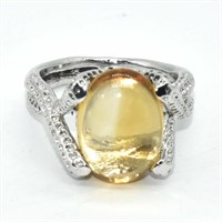 Silver Citrine(6.1ct) Ring