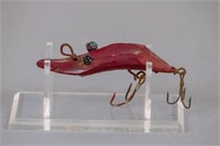 Hand Carved Folk Art Fishing Lure, 3.25"L,