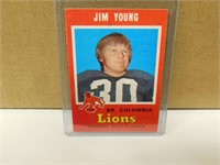 1971 OPC Jim Young #36 CFL Football Card