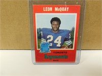 1971 OPC Leon McQuay #15 CFL Football Card