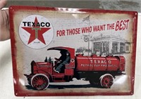 12" by 17” Texaco Metal Sign
