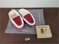 Slippers size 8 and beard shaping tool kit
