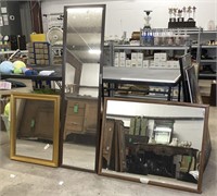 Gold and Wood Framed Mirrors