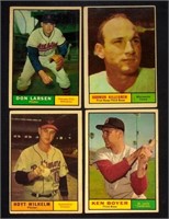 (4) 1961 Topps BB Cards w/ #80 Harmon Killebrew