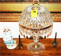 Holly Hobby, Glass Table Lamp, Brass Statues