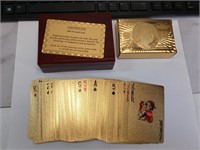 OF) Gold foil playing cards