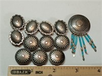 OF) Lot of sterling silver buttons