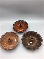 Lot 3 Red ware Turks molds