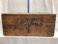 Stanford’s Inks Wood Shipping Box, 26 1/2”L,