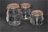 New Americana Glass Seal Top Canister Set