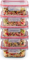 Pyrex Freshlock 10-Pieces 4-Cup Glass Containers