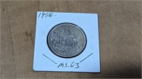 1958 Canada 50 Cent Silver Coin