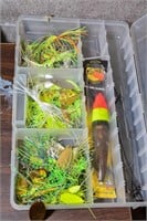 Tackle box of spinner baits + 17+ pieces