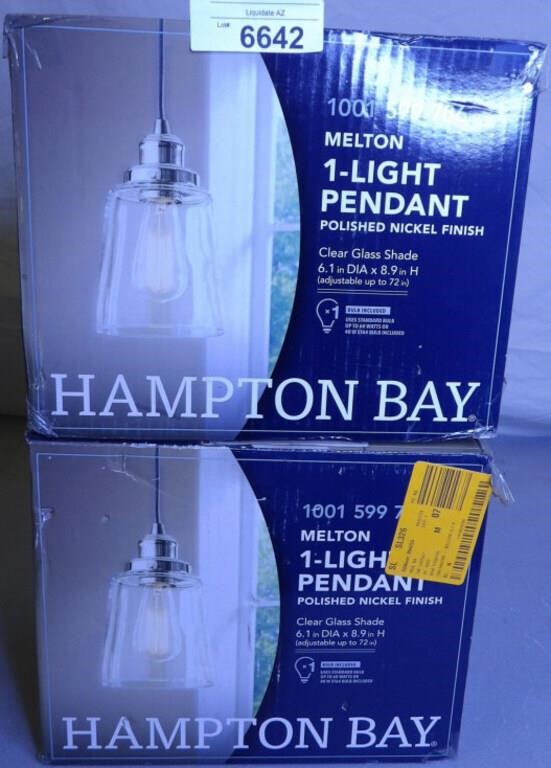 2x Hampton Bay 1 Light Pendants