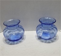 2pc. Alicjo Sky Blue Vases