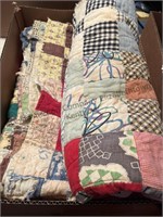 Old tattered quilt