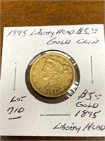 1895 GOLD $5 LIBERTY HEAD COIN