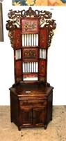 Ornate Carved Asian Alter Table with Drawer &