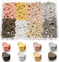 400 Pcs Heart Beads for Jewelry Making (Mixed)