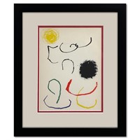 Joan Miro (1893-1983), Framed Lithograph with Lett
