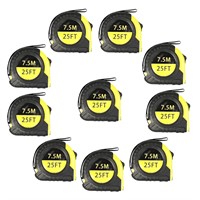 10 Pack Tape Measure 25ft  Retractable 1in