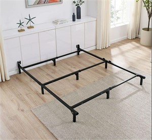 7in Adjustable Metal Bed Frame, Black