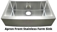16G- 33" x 20" x 10" Stainless Apron Farm Sink