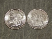 Pair 1921 Morgan SILVER Dollars UNC to Me U Grade