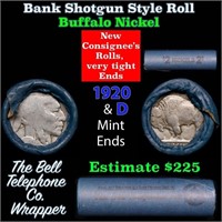 Buffalo Nickel Shotgun Roll in Old Bank Style 'Bel