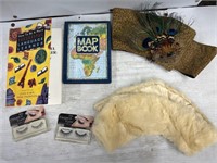 Eyelashes, earth map book womens head dressings