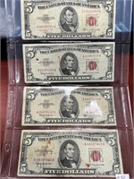 1963 U.S. Red Not $5 Bills