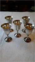 5 Lord Saybrook Sterling Goblets