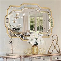 Size 36''X24'' Autdot Gold Mirrors for Wall Decor,