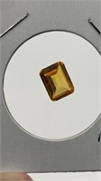 Perfect Emerald Cut Genuine Citrine