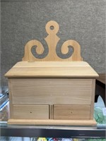 Unfinished Softwood Two Drawer Wall Cabinet