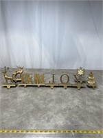 Assortment of gold painted stocking holders