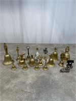 Assortment of gold painted and non painted bells