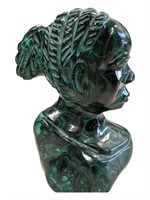 Vintage Heavy head made from malachite