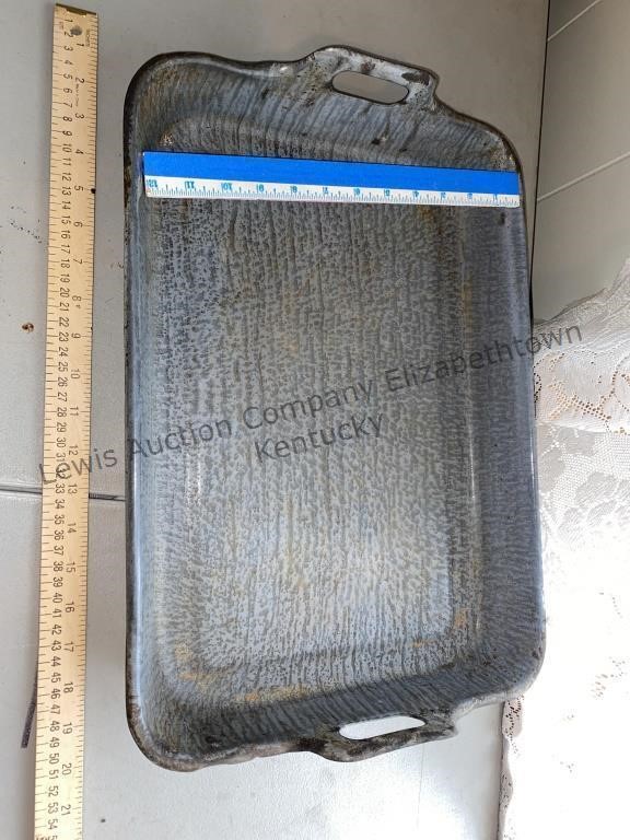 Grey Granite Ware Enamel Ware tray