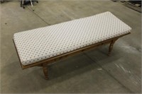 ETHAN ALLEN SITTING BENCH WITH CUSHION,