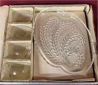 HOSPITALITY FEDERAL GLASS CO SNACK SET