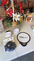 Christmas decor, fan, oreck bags, craft supplies