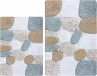 THE BEER VALLEY Pebble Bath Rugs Set of 2 21x32/1