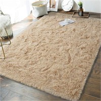 Andecor Soft Fluffy Bedroom Rugs, 5 x 8 Feet Indo