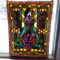 Multi Color Stained Glass Window Hanging